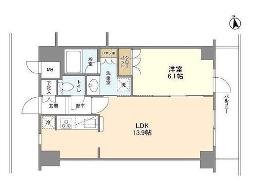 KENEDIX藤沢　504号室　間取り