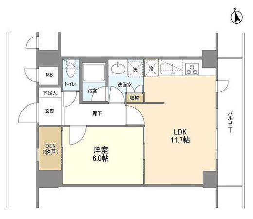KENEDIX藤沢　802号室　間取り
