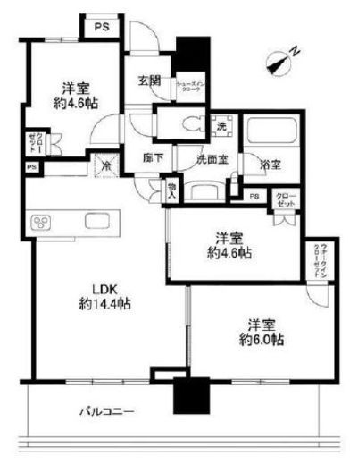 グレーシアタワーズ海老名ウエスト　9F1号室　間取り