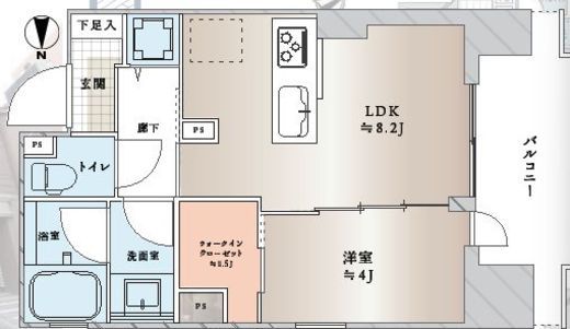 ヴェレーナブリエ湘南藤沢　7F1号室　間取り