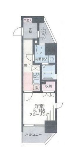 ザ・パーククロス藤沢　804号室　間取り