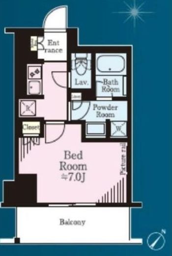 リージア海老名ビナフロント　605号室　間取り