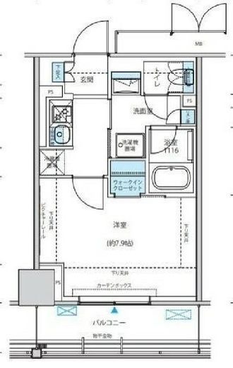 リージア海老名ビナフロント　803号室　間取り