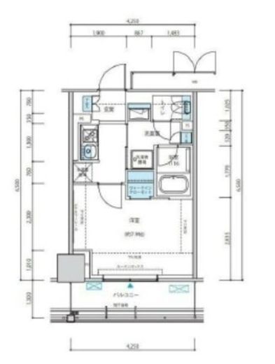 リージア海老名ビナフロント　611号室　間取り