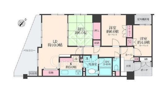 ビーズタワー橋本Ｗ棟　412号室　間取り