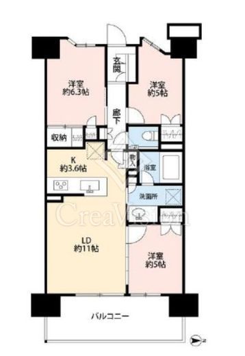 プレミスト湘南辻堂フォレストフェイス　569号室　間取り