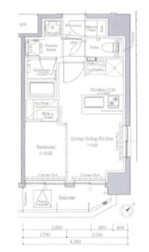 エステムプラザ湘南藤沢　204号室　間取り