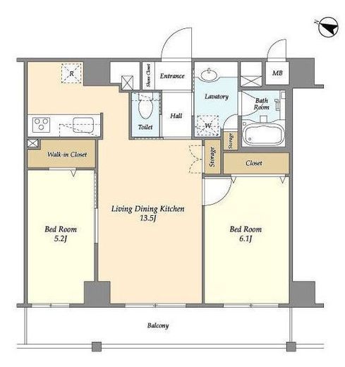 CASSIA藤沢本町 (カッシア藤沢本町)　607号室　間取り