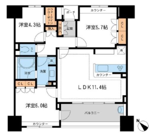 KDXレジデンス町田　302号室　間取り