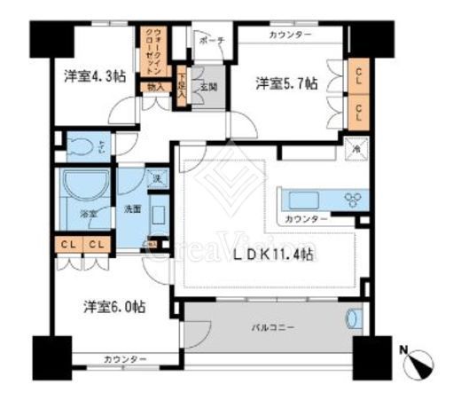KDXレジデンス町田　202号室　間取り