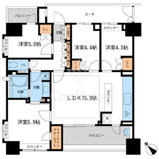 KDXレジデンス町田　1401号室　間取り