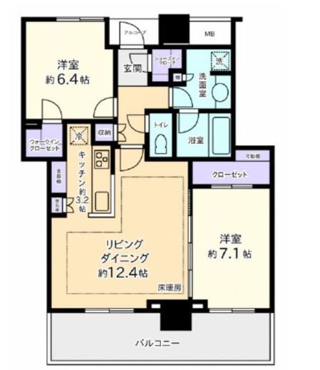 ステーションスカイタワー小田急相模原　1402号室　間取り