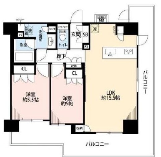 パレステージ片瀬江ノ島　201号室　間取り