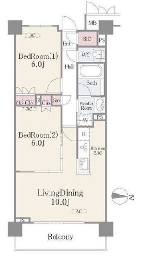 フェールメゾン西大島　308号室　間取り