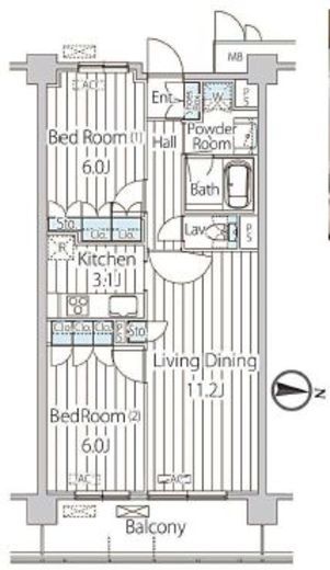 フェールメゾン西大島　414号室　間取り