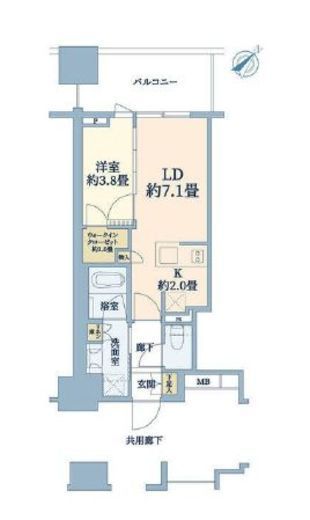 バウス藤沢　204号室　間取り