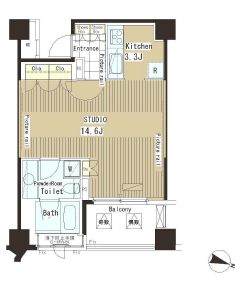 パークアクシス恵比寿　309号室　間取り