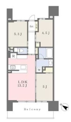 エアヒルズ藤沢　303号室　間取り