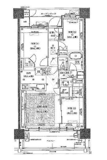 プラウドタワー相模大野　610号室　間取り