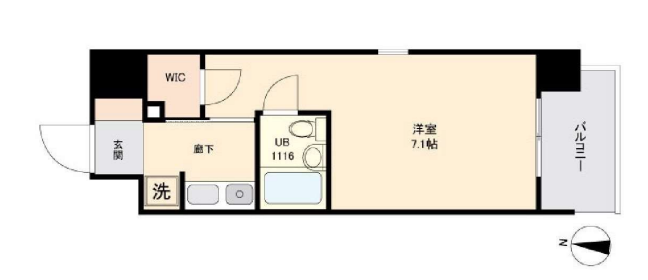 ダフィット門前仲町　804号室　間取り