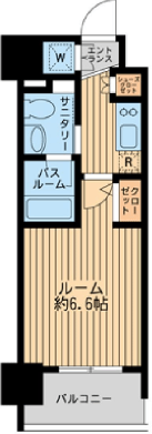 ダフィット門前仲町　203号室　間取り