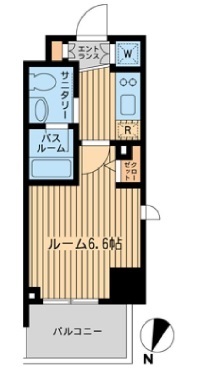 ダフィット門前仲町　206号室　間取り