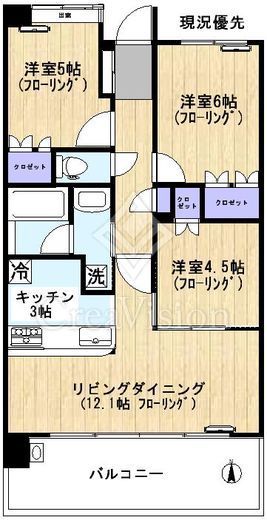 ライオンズ一条レジデンス湘南C-X　706号室　間取り