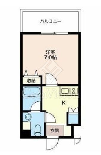 エスティメゾン亀戸　1007号室　間取り