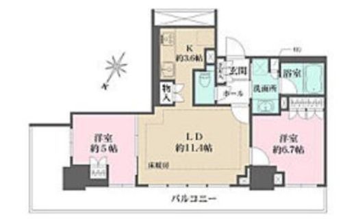 ミッドオアシスタワーズタワー棟　1901号室　間取り