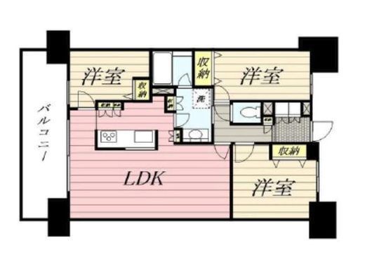 HF辻堂レジデンス　1302号室　間取り