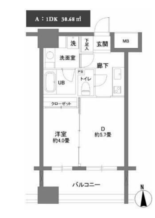 カスタリア森下　503号室　間取り