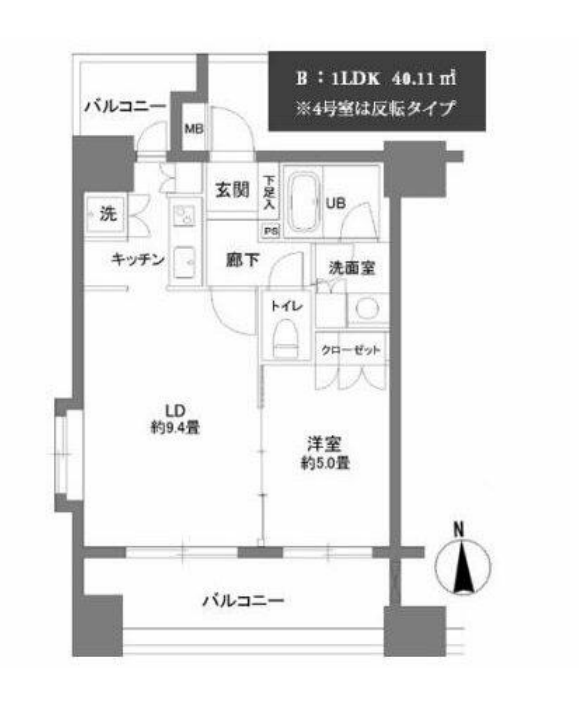 カスタリア森下　801号室　間取り