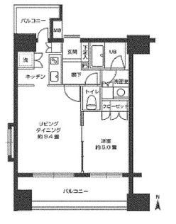 カスタリア森下　901号室　間取り