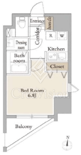 LiveCasa平塚　906号室　間取り