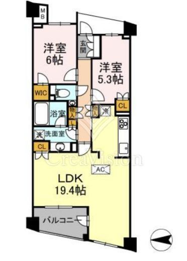 神楽坂トワイシアヒルサイドレジデンス　208号室　間取り