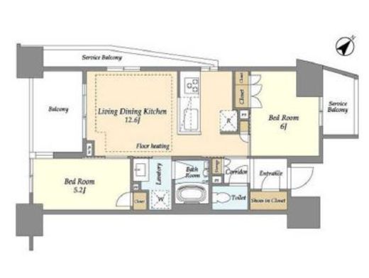 横須賀中央レジデンス　1301号室　間取り
