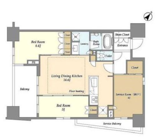 横須賀中央レジデンス　602号室　間取り