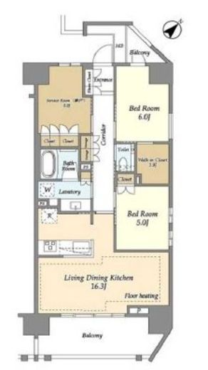 横須賀中央レジデンス　805号室　間取り