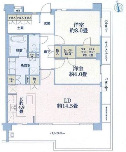 ウエリス鎌倉由比ヶ浜　205号室　間取り