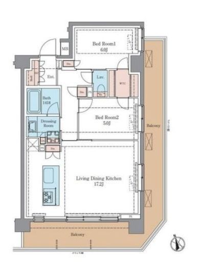 LUXENA+PAWS藤沢　308号室　間取り
