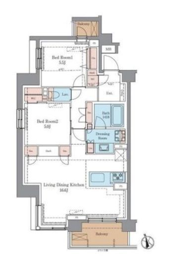 LUXENA+PAWS藤沢　603号室　間取り