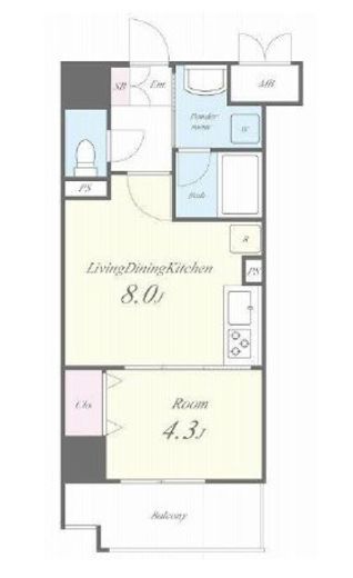 Geminos CHIGASAKI　303号室　間取り