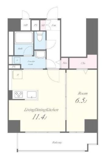 Geminos CHIGASAKI　401号室　間取り