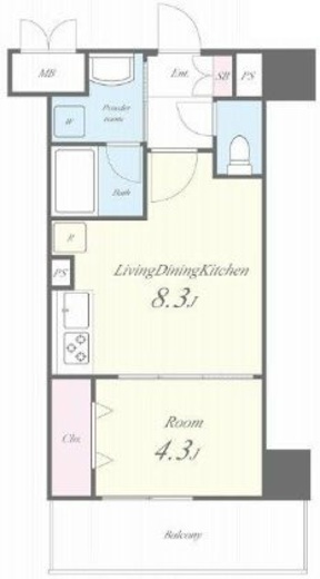 Geminos CHIGASAKI　802号室　間取り