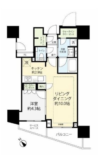 プラウドタワー相模大野クロス　20F1号室　間取り