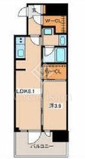 プラウドタワー相模大野クロス　1017号室　間取り