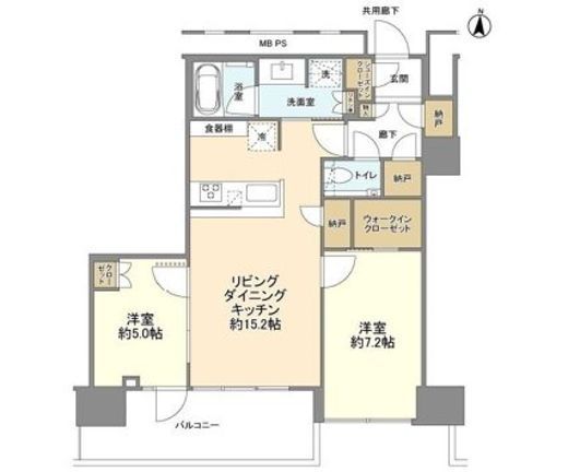 THE TOWER湘南辻堂　1504号室　間取り