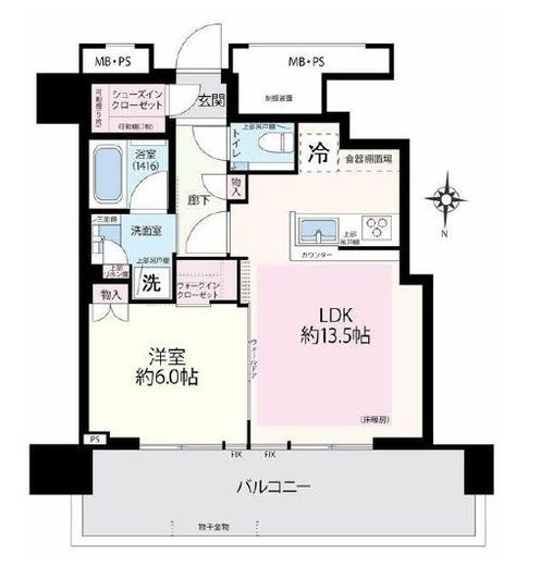 THE TOWER湘南辻堂　1801号室　間取り