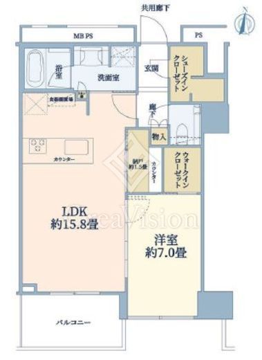 THE TOWER湘南辻堂　2104号室　間取り