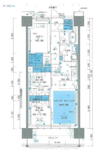 ブランシエラ海老名　12F1号室　間取り